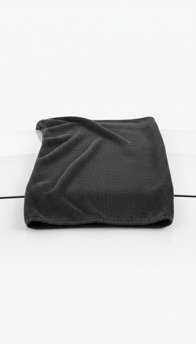 Graphite Black Window microfiber drying towel